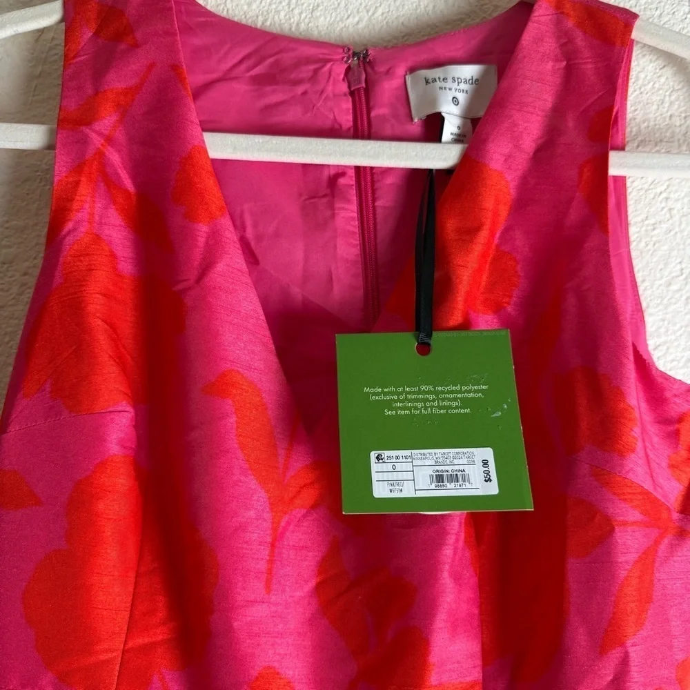 Kate Spade NY x Target Classic Rose Peplum Midi Dress NWT